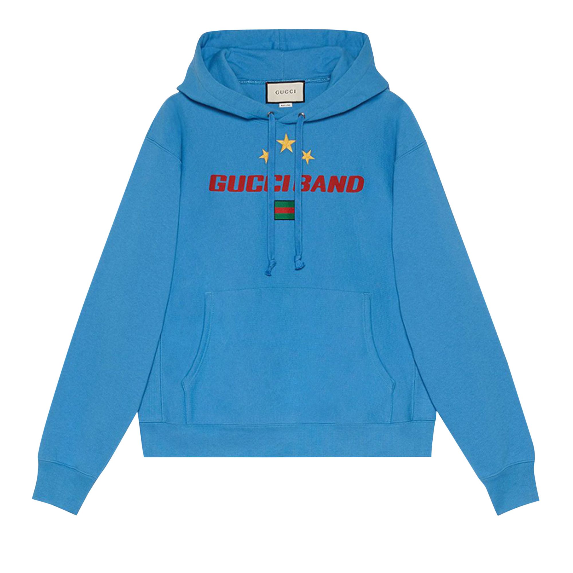 Gucci band blue hoodie discount