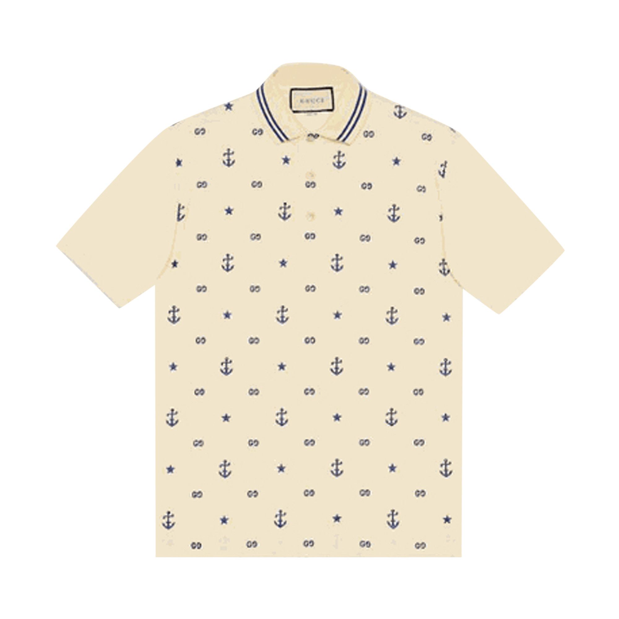 Buy Gucci Anchor Embroidered Piqué Polo 'Off White' - 604157 XJB0T