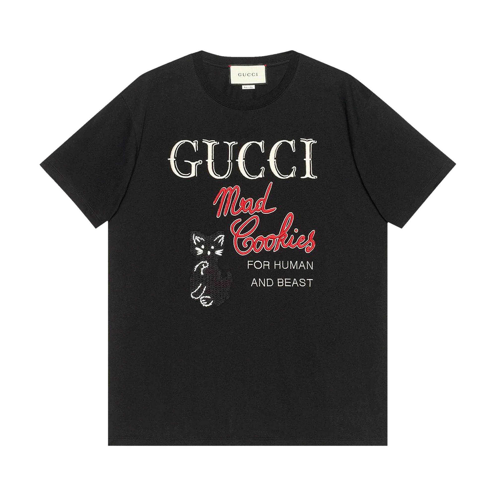 Buy Gucci Mad Cookies Print T-Shirt 'Black' - 615044 XJC0G 1082 | GOAT