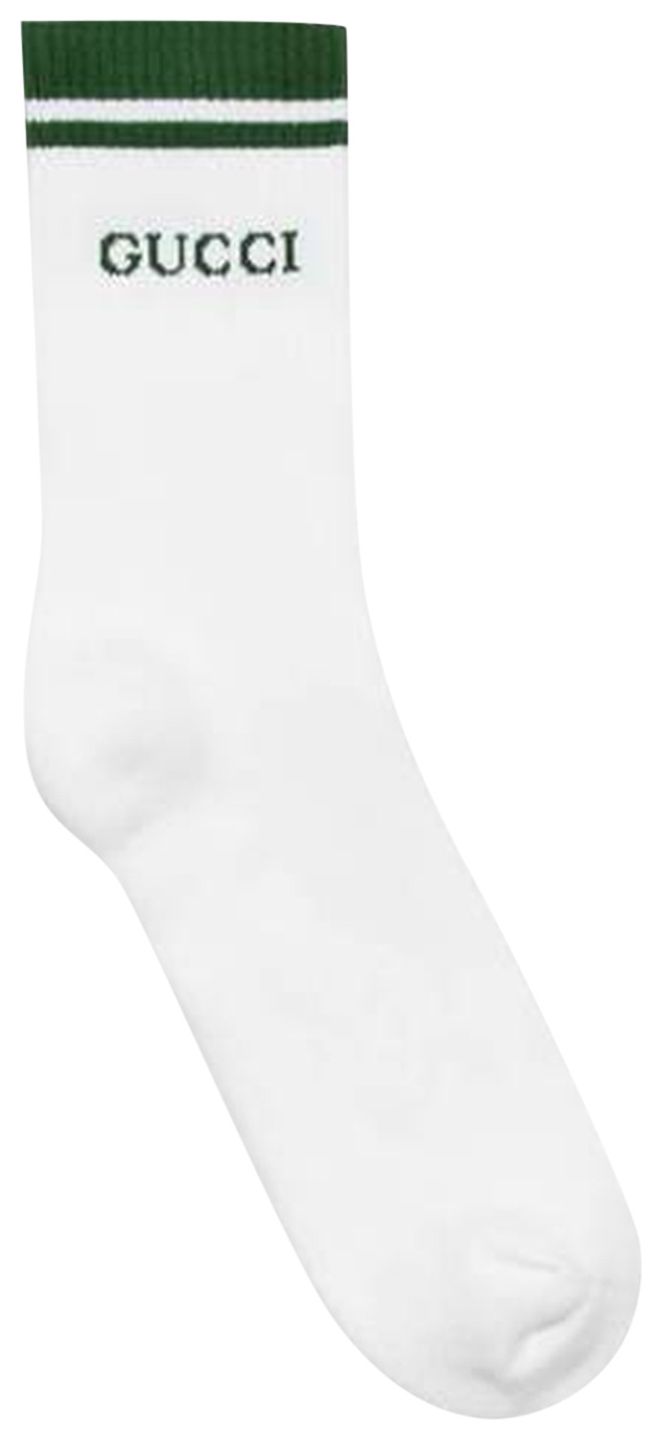 Gucci Logo Socks WhiteGreen
