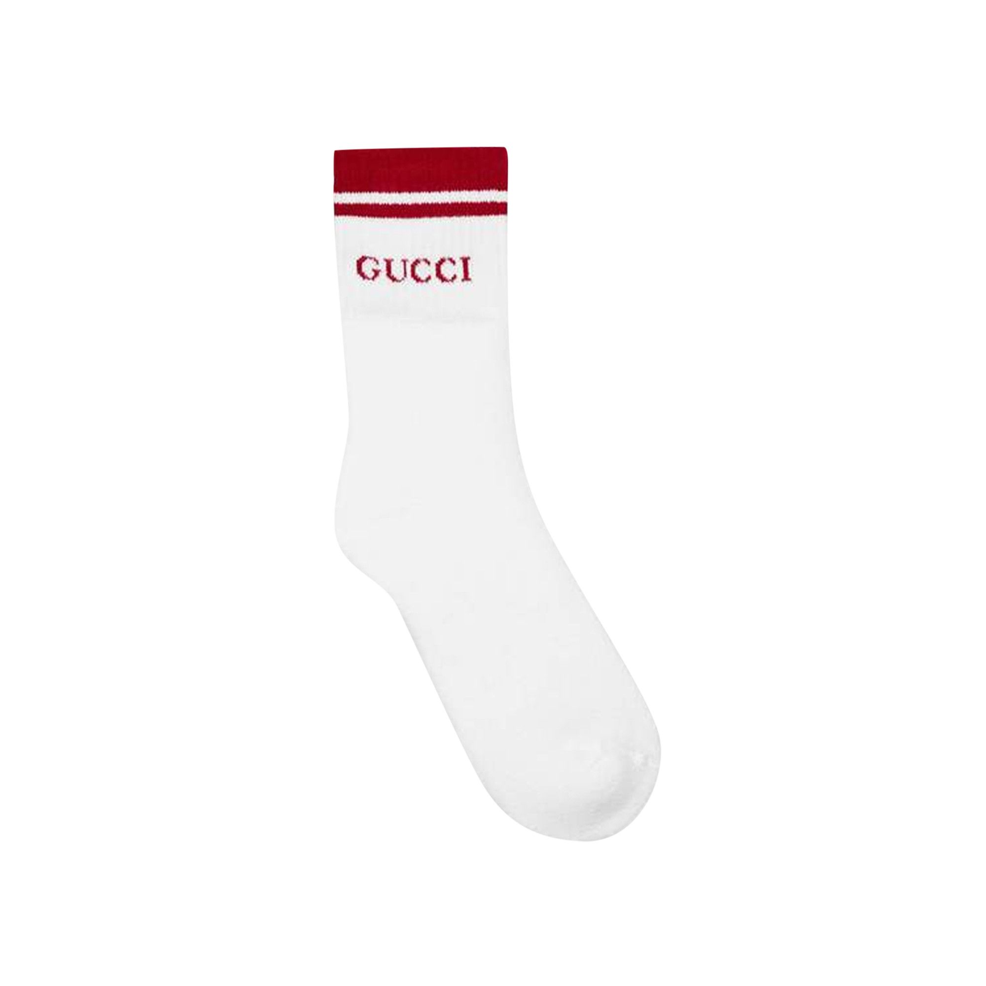 Buy Gucci Logo Socks 'White/Red' - 496493 4G293 9074 | GOAT