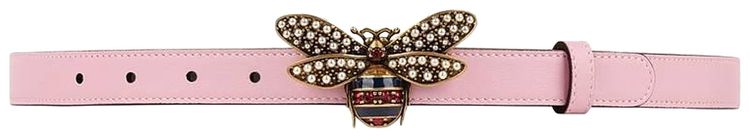 Gucci Queen Margaret Leather Belt Pink