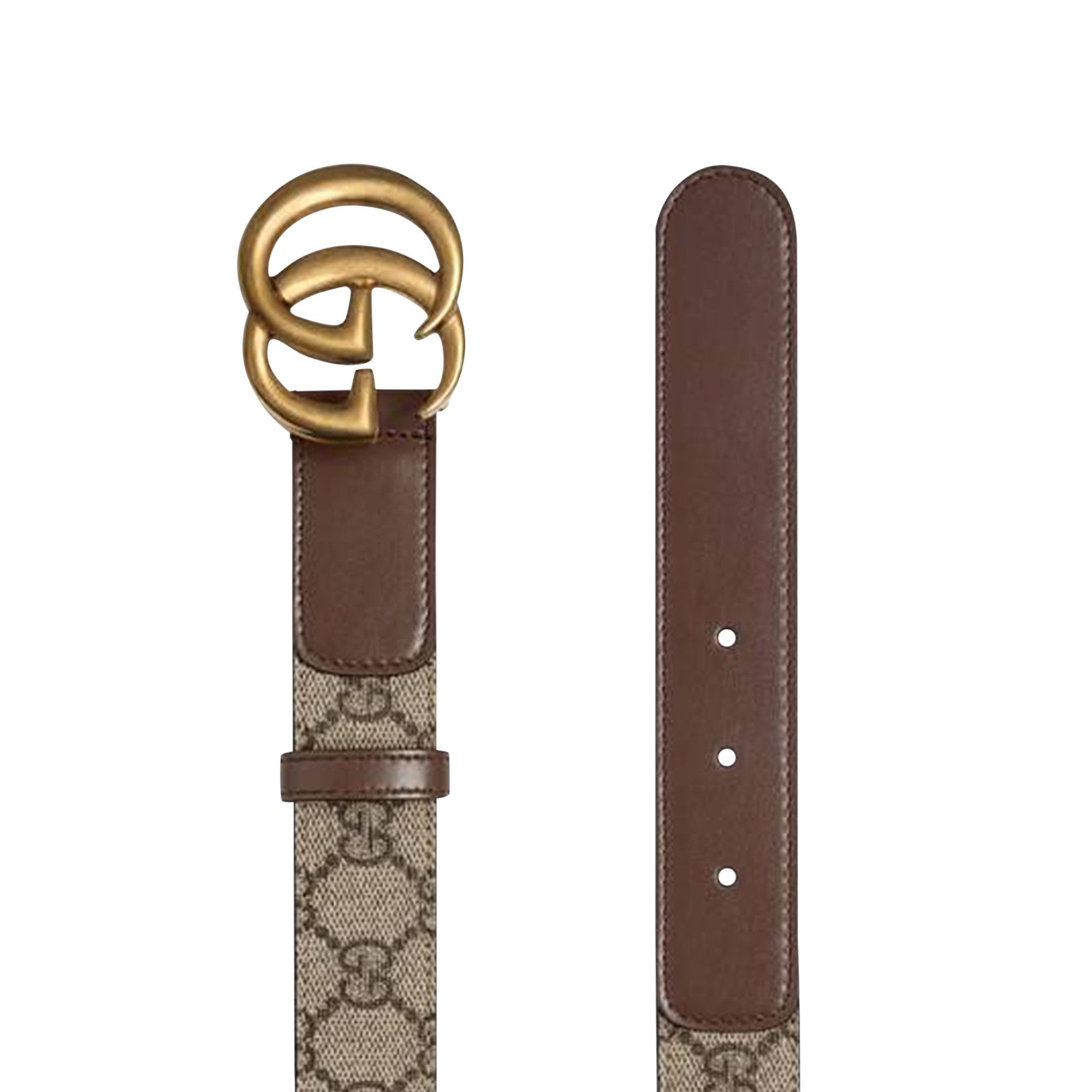 Buy Gucci GG Belt With Double G Buckle 'Brown' - 625839 92TLT 8358
