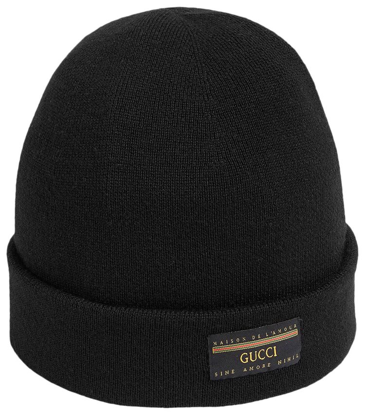 Gucci Wool Hat With Label Black