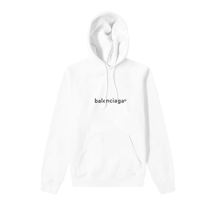 Balenciaga New Copyright Medium Fit Hoodie White