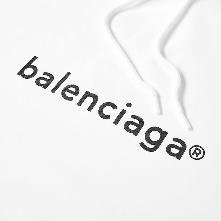 Balenciaga New Copyright Medium Fit Hoodie White