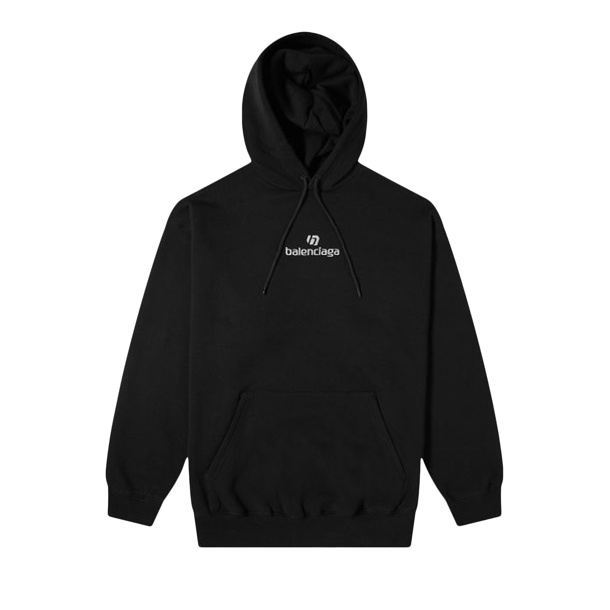 Buy Balenciaga Sponsor Logo Medium Fit Hoodie Black Chalky White 570811 TJVE1 1034 GOAT
