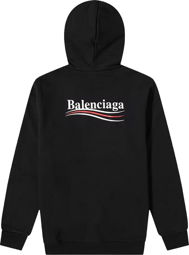 Balenciaga Political Campaign Hoodie Black