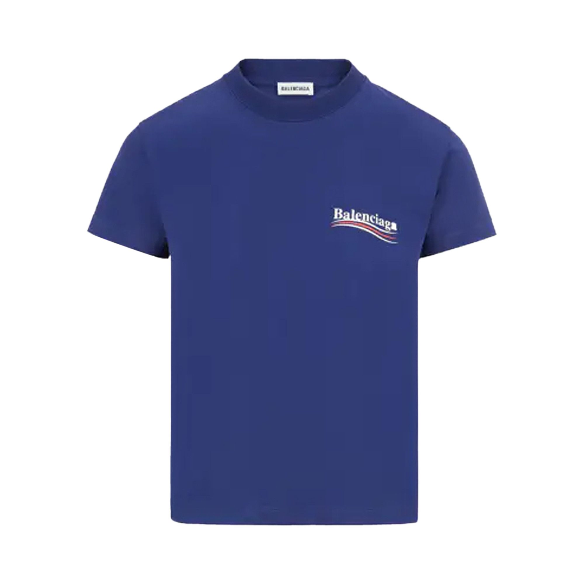 Buy Balenciaga Political Campaign T-Shirt 'Pacific Blue/White