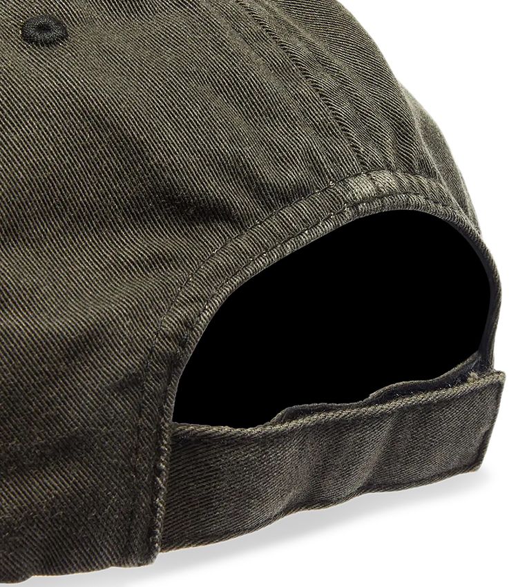 Balenciaga Washed Denim Logo Baseball Cap BlackWhite