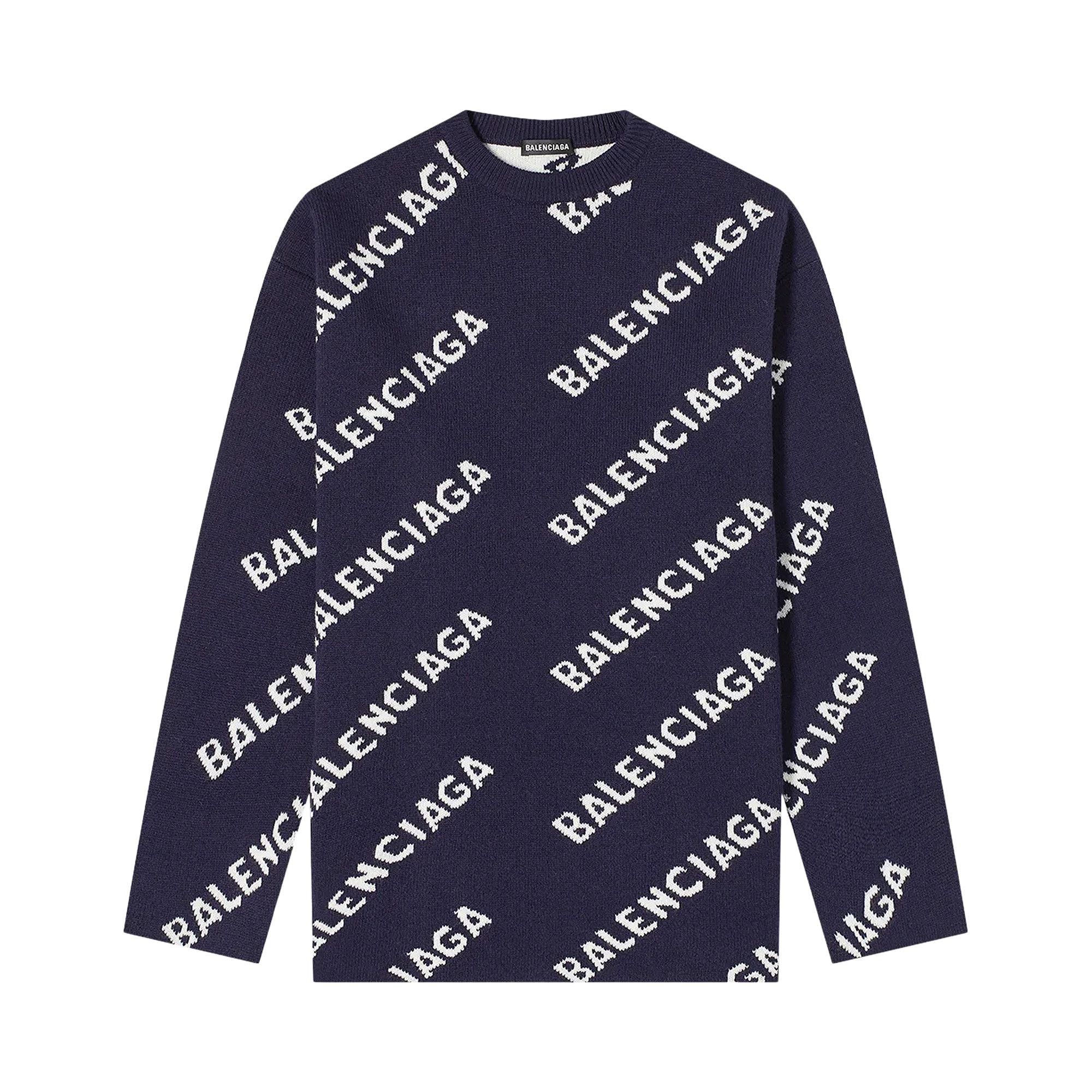 Balenciaga allover logo crewneck deals
