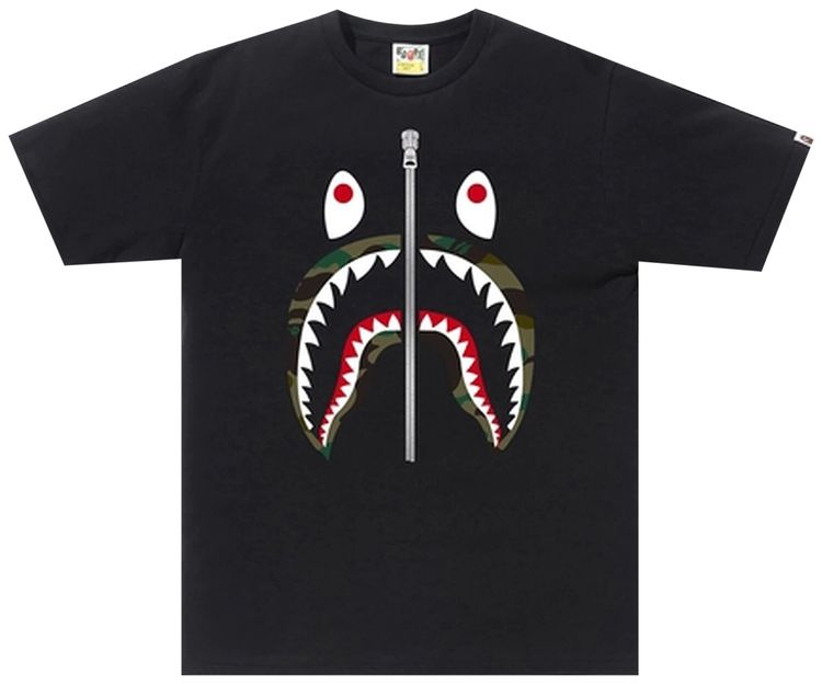 BAPE 1st Camo Shark Tee BlackGreen
