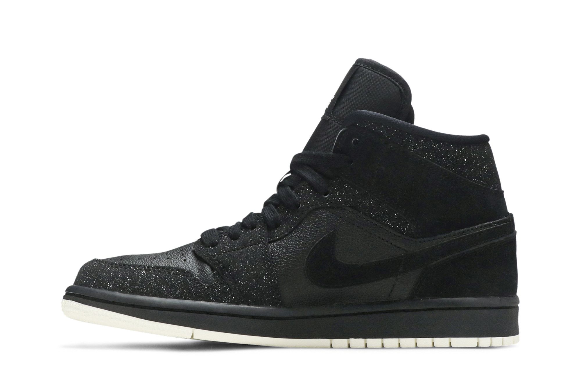 Buy Wmns Air Jordan 1 Mid Black Glitter BQ6472 001 GOAT