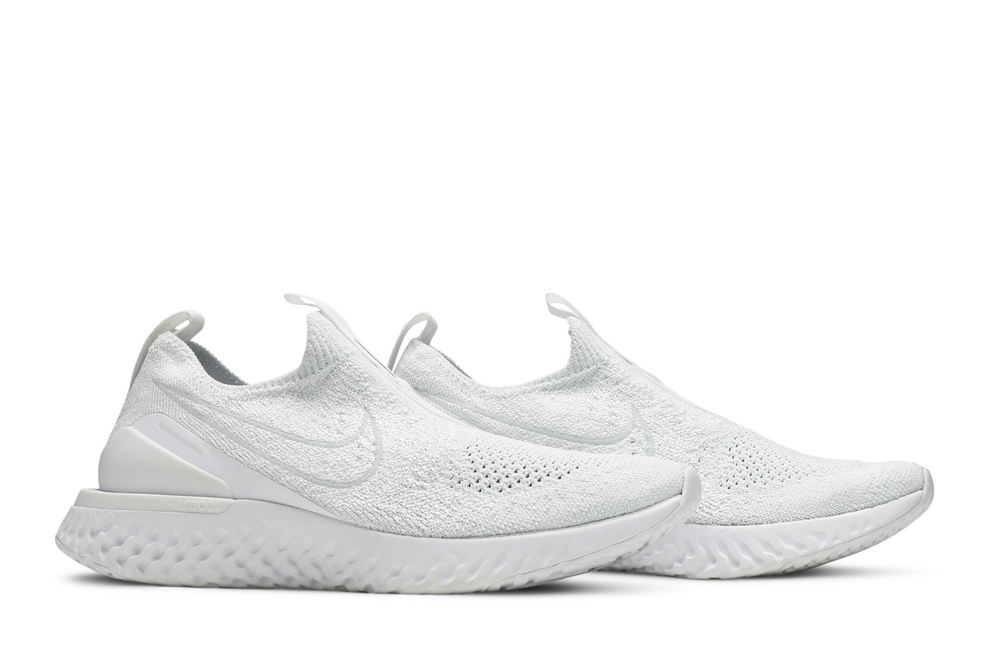 Buy Wmns Epic Phantom React Flyknit Triple White BV0415 100 GOAT