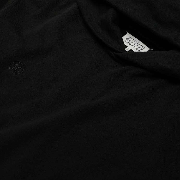 Maison Margiela Hole Numbers Logo Hoodie Black