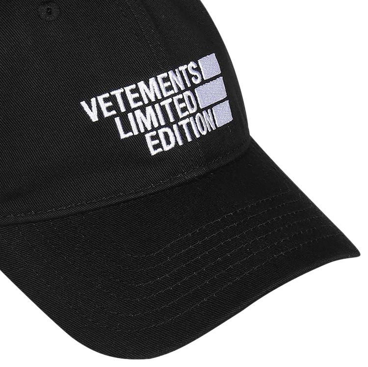 Vetements Logo Limited Edition Cap Black