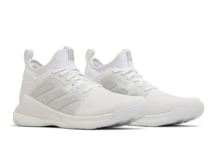 adidas gazelle silver green womens adidas Women's Crazyflight 6 Mid Volleyball Shoe White/Silver / 13