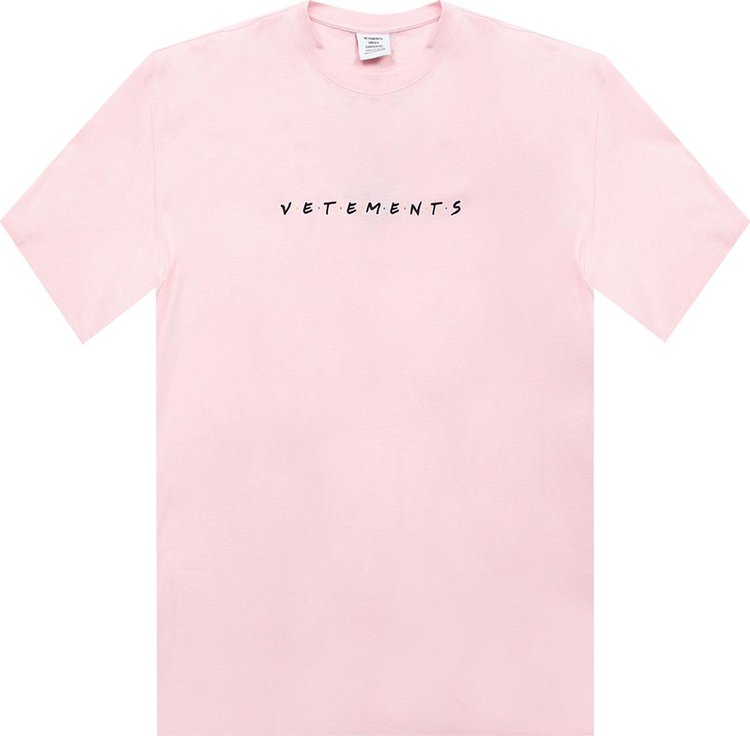 Vetements Friendly Logo T-Shirt 'Baby Pink'
