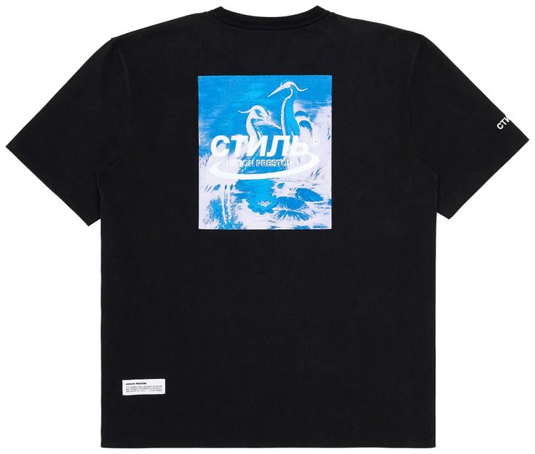 Heron Preston Logo T Shirt BlackBlue