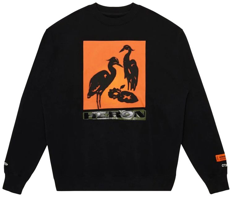 Heron Preston Nightshift Logo T Shirt BlackOrange