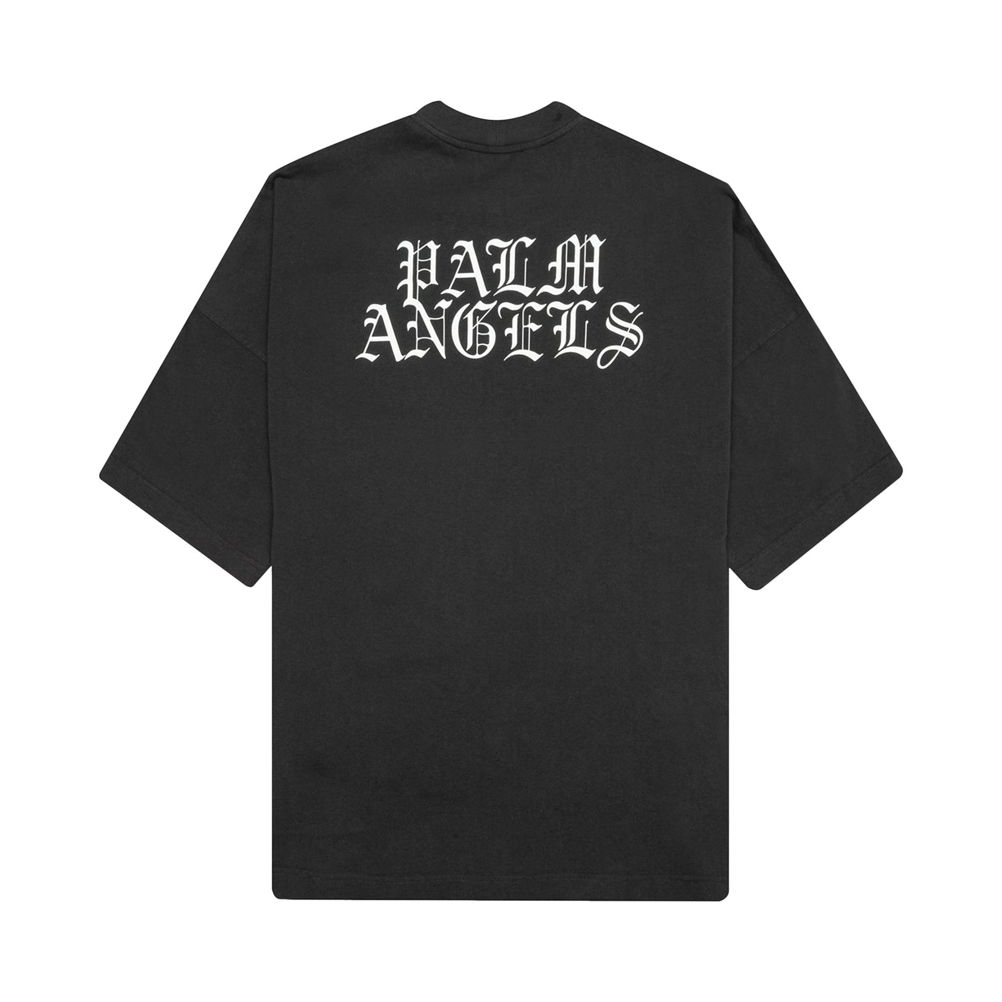 Size xxs Palm Angels Burning Head Loose Tee 'Black/Yellow'