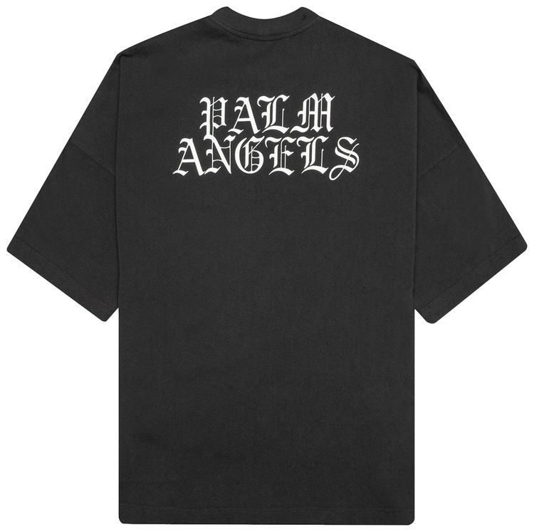 Palm Angels Burning Head Loose Tee BlackYellow