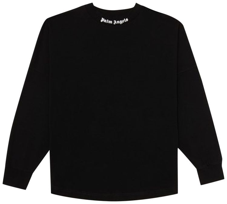 Palm Angels Classic Logo Long Sleeve Over Tee BlackWhite