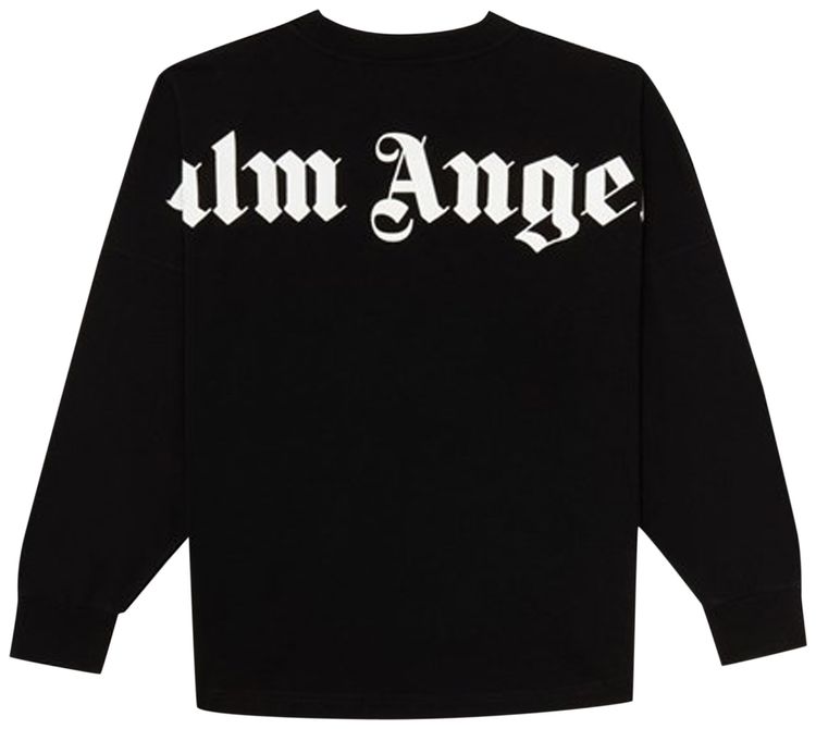 Palm Angels Classic Logo Long Sleeve Over Tee BlackWhite
