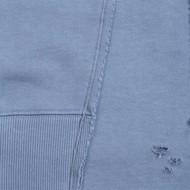 C2H4 My Own Private Planet Distressed Panelled Crewneck Blue