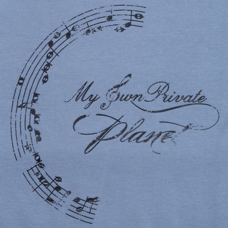 C2H4 My Own Private Planet Distressed Panelled Crewneck Blue