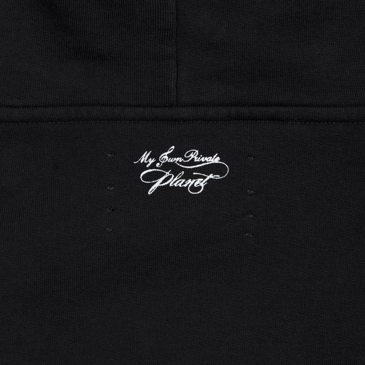 C2H4 My Own Private Planet Grunge Guitar Print Hoodie Grey