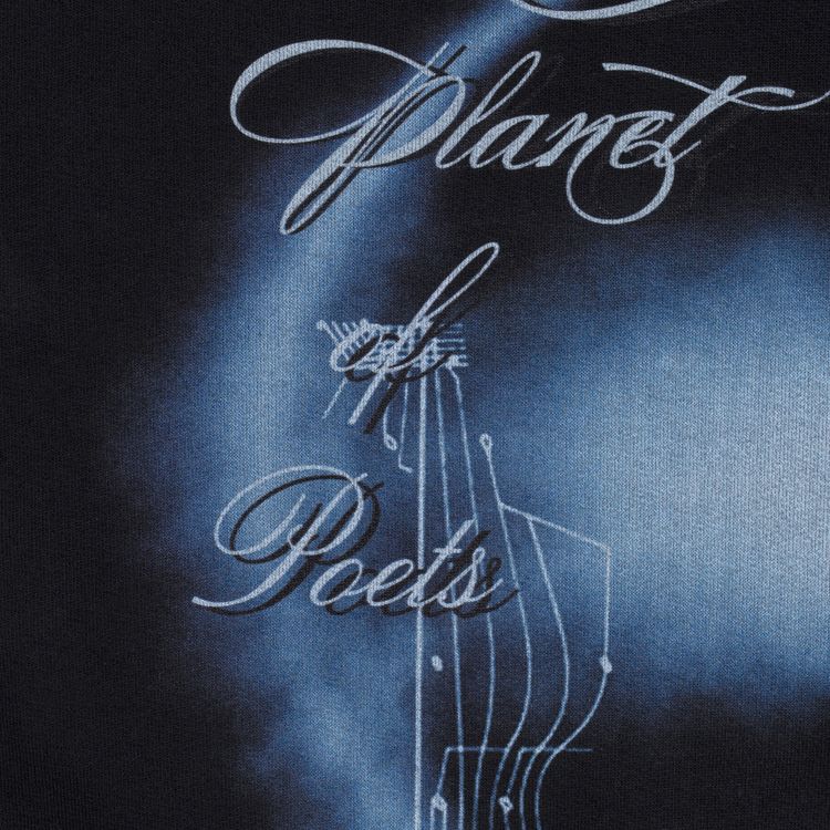 C2H4 My Own Private Planet Grunge Guitar Print Hoodie Grey