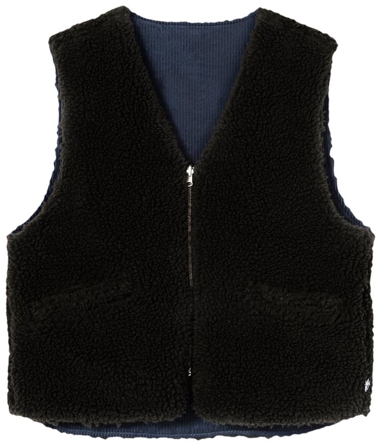 Stussy Wide Wale Reversible Vest Navy