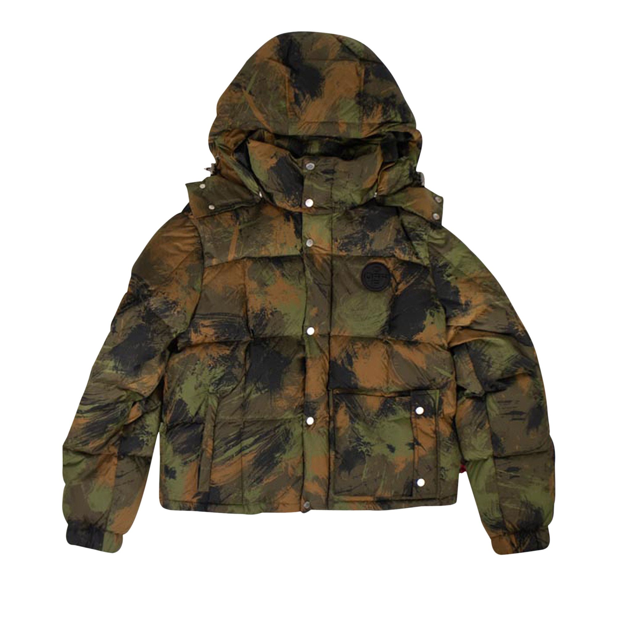 Off white down jacket camo outlet