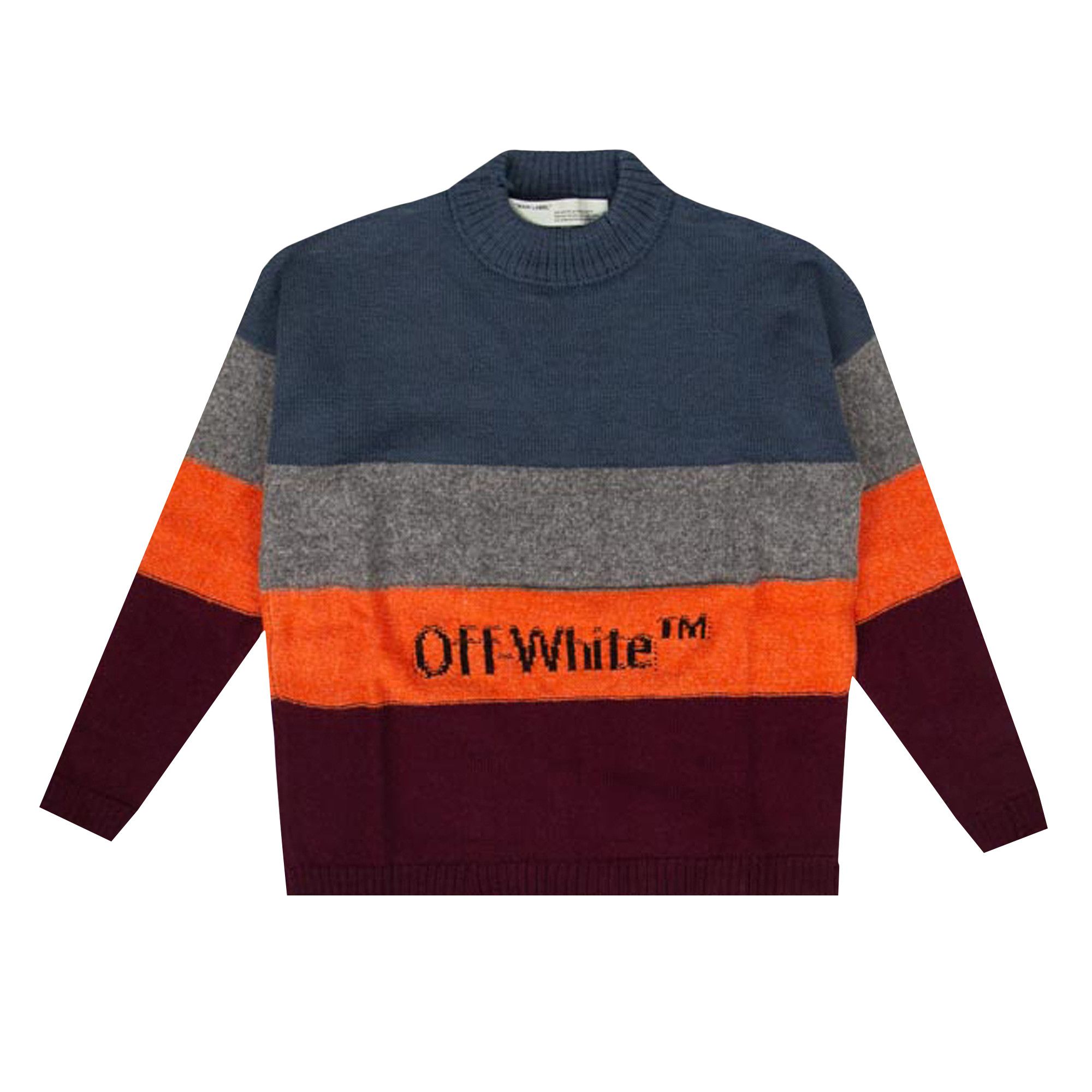 Off white distressed sweater on sale