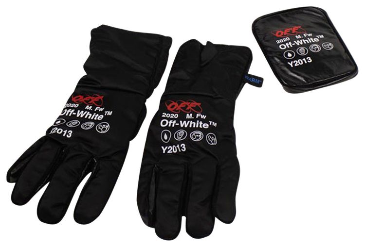 Off White Pouch Gloves Black