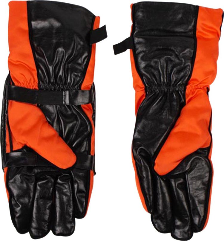 Off White Pouch Gloves Orange