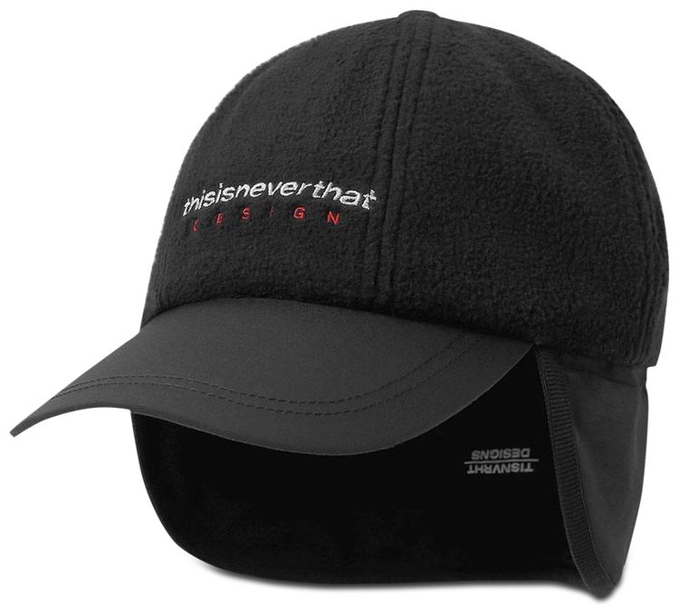 thisisneverthat DSN Logo Fleece Earflap Cap Black
