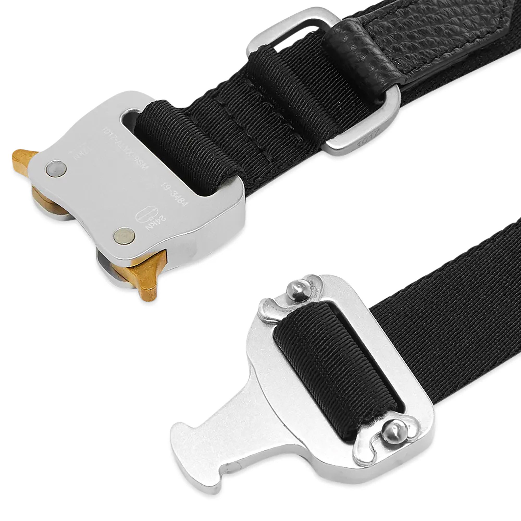 1017 ALYX 9SM ベルト ブラック ロゴジャガードバックル Black Silver 1017 ALYX 9SM Nylon Canvas Safety Buckle Belt