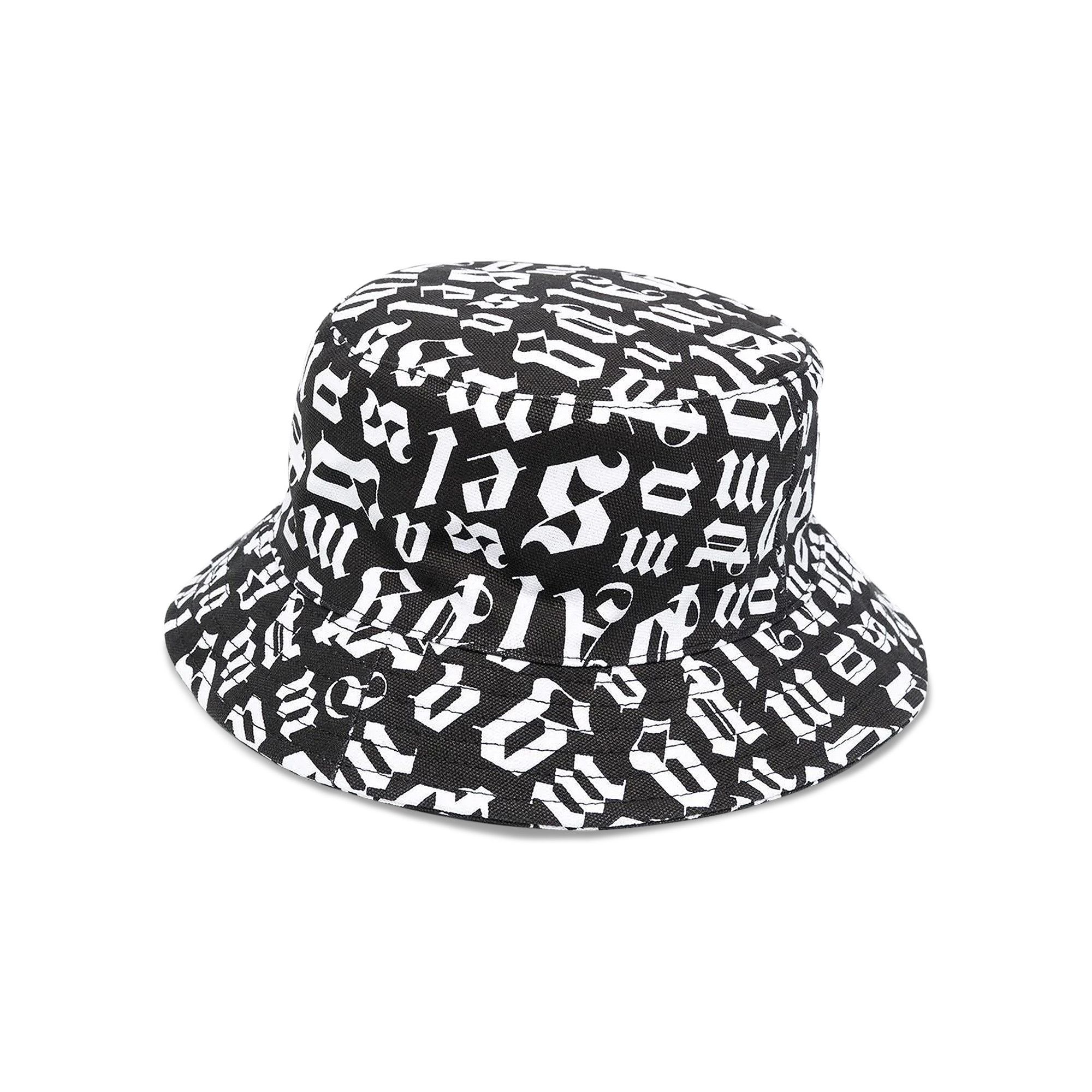 Buy Palm Angels Broken Monogram Bucket Hat 'Black' - PMLB019R21FAB0011000 |  GOAT UK