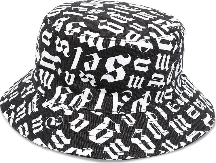 Palm Angels Broken Monogram Bucket Hat 'Black'