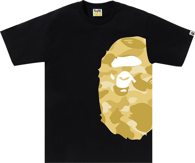 BAPE Color Camo Side Big Ape Head Tee BlackYellow