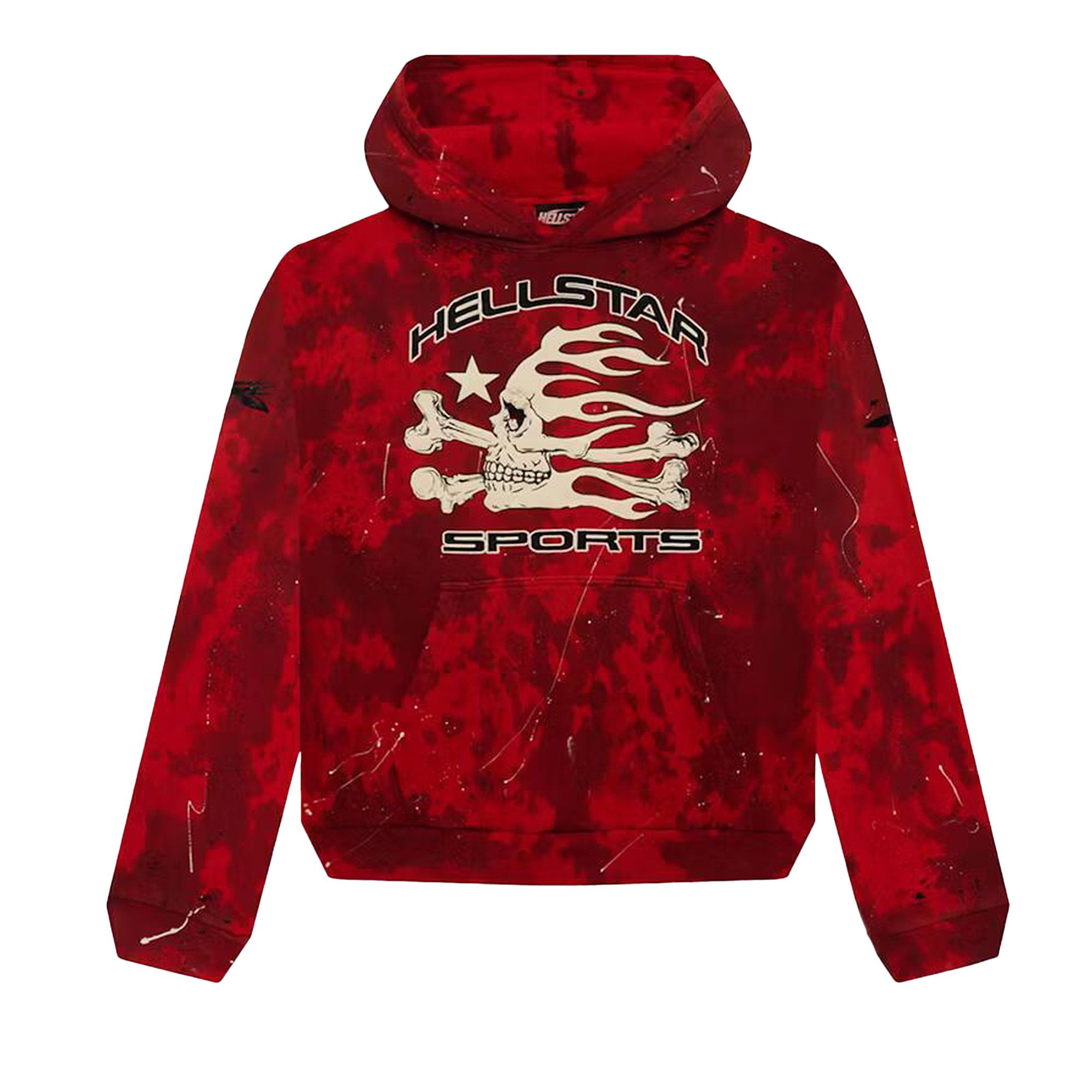 Size xxl Hellstar Sports Tie-Dye Skull Hoodie 'Red'