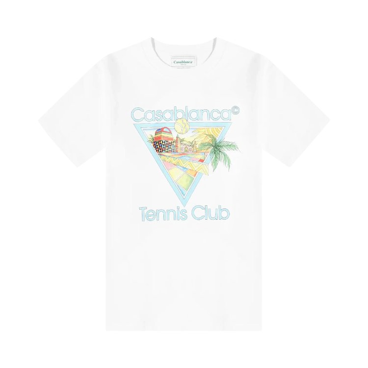 Casablanca Afro Cubism Tennis Club T-Shirt 'White'