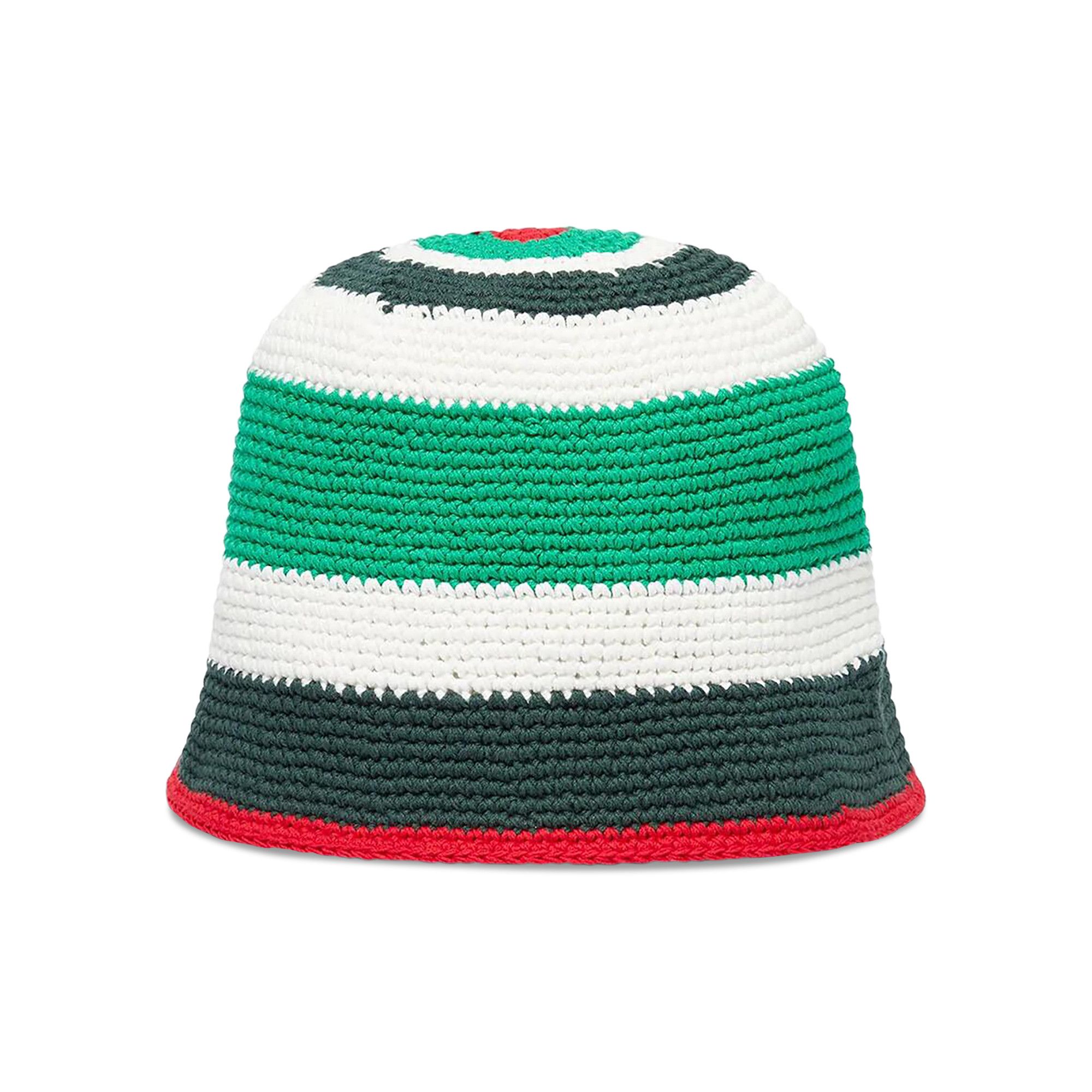 Buy Casablanca Crochet Hat 'Green/White' - AS24 HAT 054 01 GREE