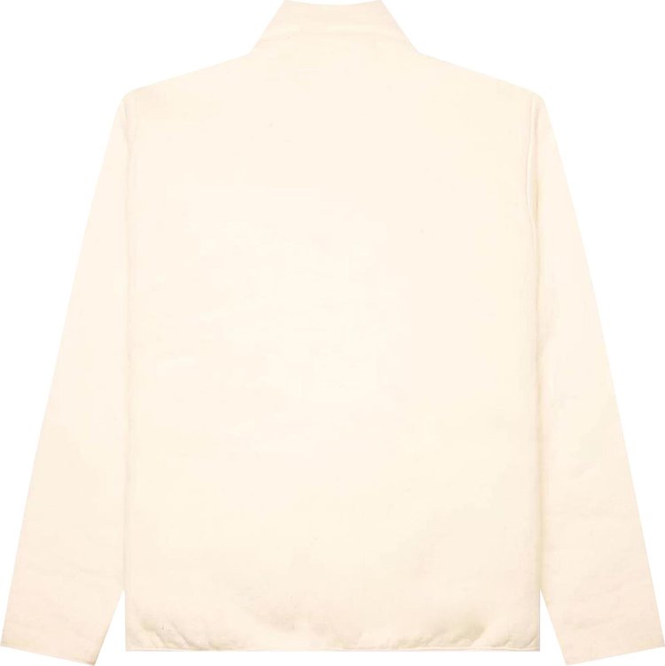 Jil Sander Zip Up Teddy Jacket White