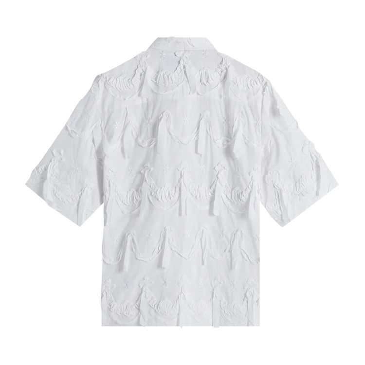 Simone Rocha Lace Relaxed Short Sleeve Shirt White