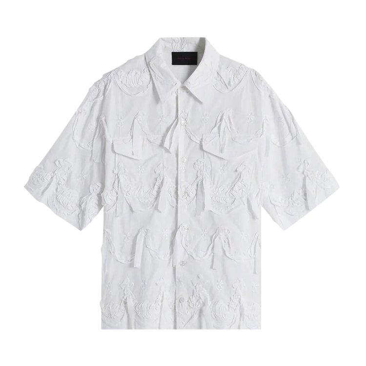 Simone Rocha Lace Relaxed Short-Sleeve Shirt 'White'