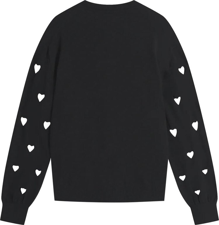 Simone Rocha Cut Out Heart Cardigan Black