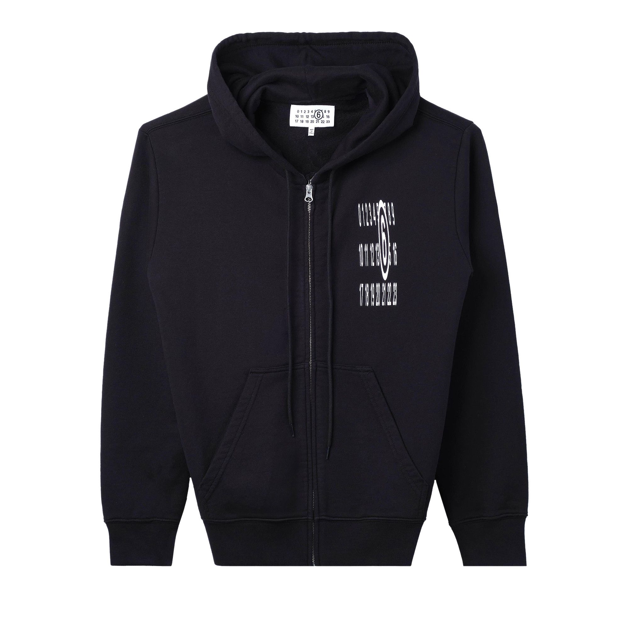 Buy MM6 Maison Margiela Logo Zip Hoodie 'Black' - SH2HG0001